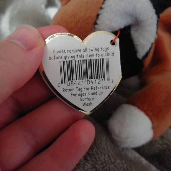 RARE TY "Chip" Beanie Baby, 1996 PVC & ERRORS - Picture 9 of 12